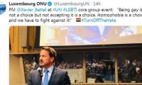 卢森堡的首相在联合国会议上发言：同性恋不是一种选择，恐同是选择